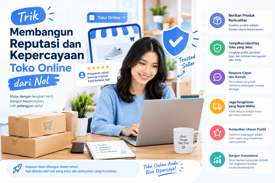 Trik Membangun Reputasi dan Kepercayaan Toko Online dari Nol
